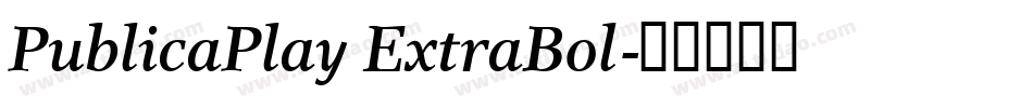 PublicaPlay ExtraBol字体转换